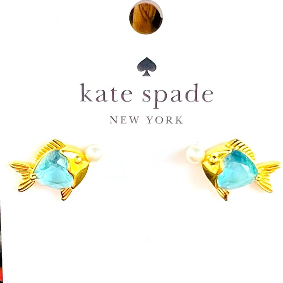 New Kate Spade What A Catch Fish Studs - Picture 7 of 10